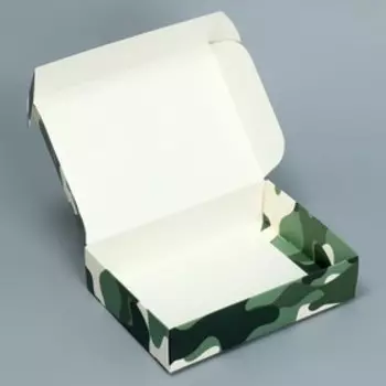 Коробка подарочная складная, упаковка, «Хаки», 21 х 15 х 5 см