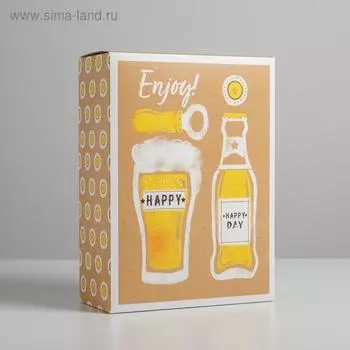 Коробка складная «Happy», 22 × 30 × 10 см