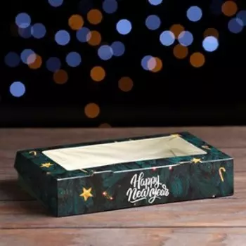 Коробка складная "Happy Holidays", 20 х 12 х 4 см