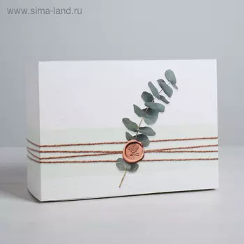 Коробка подарочная складная, упаковка, «Эко стиль», 25 х 18 х 10 см