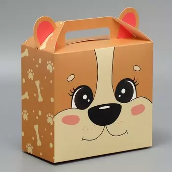 Коробка подарочная складная, упаковка, «Корги», 23 х 20 х 10 см