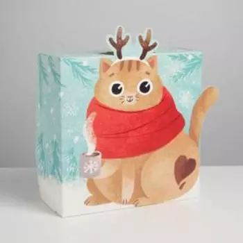 Коробка складная «Котик», 25 х 25 х 10 см