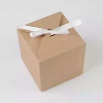 Коробка подарочная складная крафтовая, упаковка, 12 х 12 х 12 см