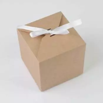 Коробка подарочная складная крафтовая, упаковка, 18 х 18 х 18 см