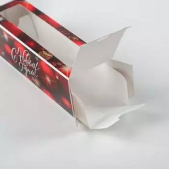 Коробка складная «Красные шары» 18 х 5,5 х 5,5 см.
