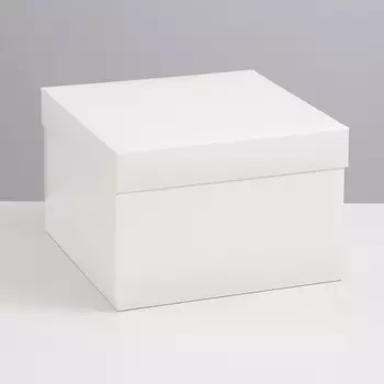 Коробка складная, крышка - дно, белая, 303020 см