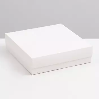 Коробка складная, крышка - дно, белая, 30308 см