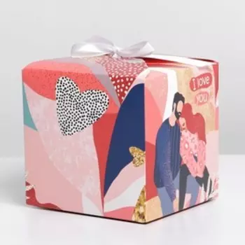Коробка подарочная складная, упаковка, «LOVE», 12 х 12 х 12 см