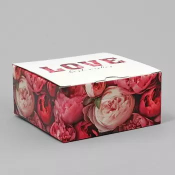 Коробка подарочная складная, упаковка, «Love», 15 х 15 х 7 см