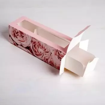 Коробка для макарун, кондитерская упаковка «Love», 18 х 5.5 х 5.5 см