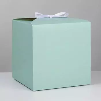 Коробка складная «Мята», 18 × 18 × 18 см