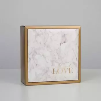 Коробка складная «Мрамор», 25 × 25 × 10 см