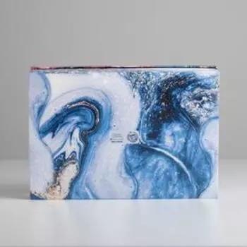 Коробка подарочная складная, упаковка, «Мрамор», 30 х 20 х 9 см