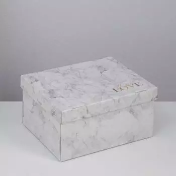 Коробка подарочная складная, упаковка, «Мрамор», 31 х 25.5 х 16 см