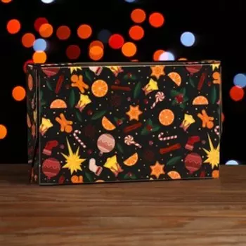 Коробка подарочная складная «Новогодние угощения», 20124 см