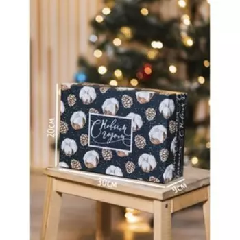 Коробка складная «Новогодний хлопок», 30 20 9 см