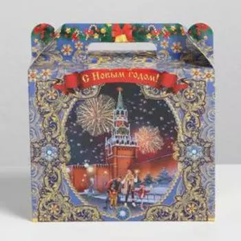 Коробка складная «Новогодняя», 17,5 × 15(18) × 6,5 см