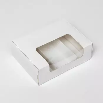 Коробка складная, под 3 эклера, белая, 15х15х6 см