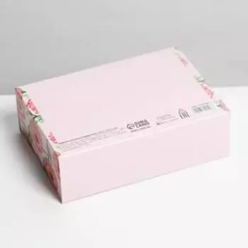 Коробка подарочная складная, упаковка, «Цветы», 16.5 х 12 х 5 см, БЕЗ ЛЕНТЫ