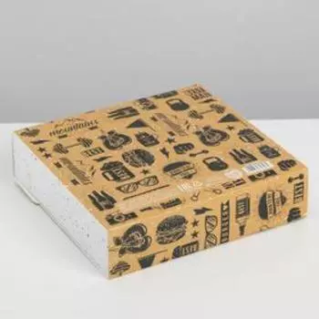 Коробка подарочная складная, упаковка, «Мужская», 20 х 18 х 5 см