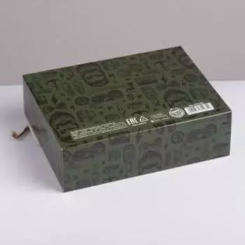 Коробка подарочная складная, упаковка, «С 23 февраля», 16.5 х 12 х 5 см