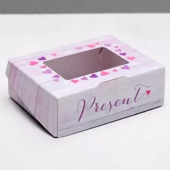 Коробка складная «Present», 10 × 8 × 3.5 см