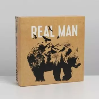 Коробка складная Real man, 26 х 26 х 8 см