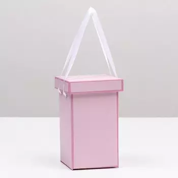 Коробка подарочная складная, розовая, 1018 см