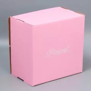 Коробка складная розовая «Present» 30 х 30 х 19 см