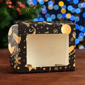 Коробка подарочная новогодняя складная «Ёлки», 1083.5 см