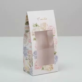 Коробка кондитерская складная, упаковка «С любовью», 9 х 19 х 6 см