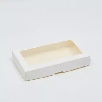 Коробка складная, с окном, белая, 25 х 15 х 4 см