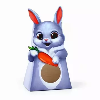 Коробка складная с окном «Кролик», 9 х 14 х 6 см