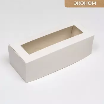 Коробка с окном под рулет, белая, 26108 см, МИКС