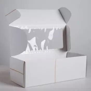 Коробка складная с PVC-окном «Эко», 16 × 35 × 12 см