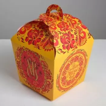 Коробка складная «Счастливой Пасхи», 17 х 17 х 26 см