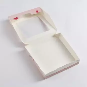 Коробка складная "Сердца оригами" 20 х 20 х 4 см