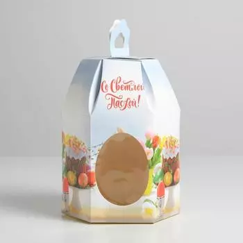 Коробка кондитерская складная, упаковка «Со Светлой Пасхой», 16.514.521 см