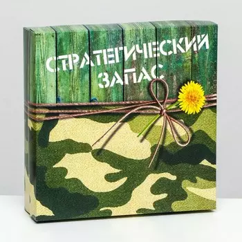 Коробка складная, "Стратегический запас" 23 х 23 х 6,5 см