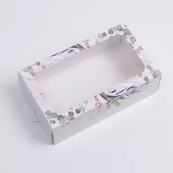 Коробка для макарун, кондитерская упаковка, «Венок» 18 х 10.5 х 5.5 см