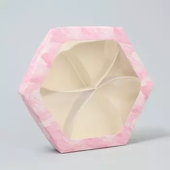 Коробка кондитерская складная, упаковка «Зефир», 23 х 20 х 4 см