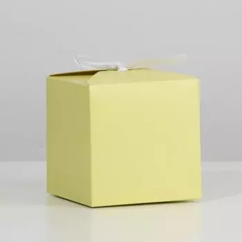 Коробка подарочная складная, упаковка, «Желтая», 12 х 12 х 12 см