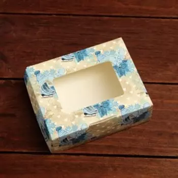 Коробка складная "Зимняя", 10 х 8 х 3,5 см