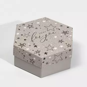 Коробка подарочная складная, упаковка, «Звёзды», 15 х 13 х 6 см