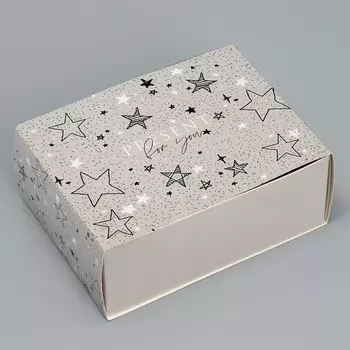 Коробка подарочная складная, упаковка, «Звёзды», 20 х 15 х 8 см