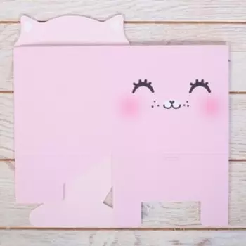 Коробка для мини букетов «Котик», 12 х 20 х 10 см