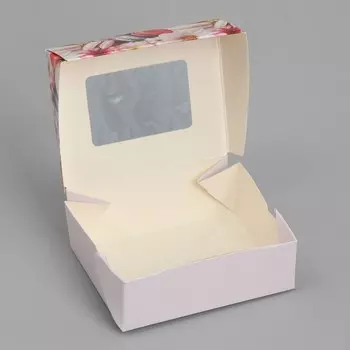 Кондитерская упаковка, коробка с ламинацией «Сладости», 10 х 8 х 3.5 см