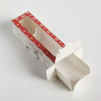 Коробочка для макарун «Уютные мгновения», 18 х 5.5 х 5.5 см, Новый год