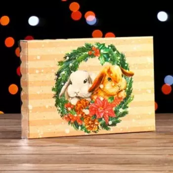 Коробочка подарочная новогодняя для печенья «Веночки», 22153 см