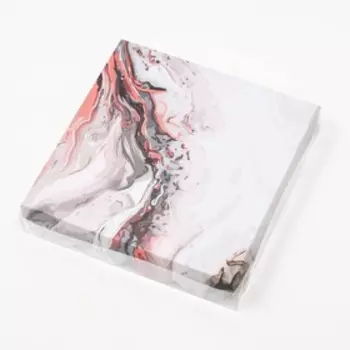 Коробочка для печенья, "Мраморные реки", 15 х 15 х 3 см